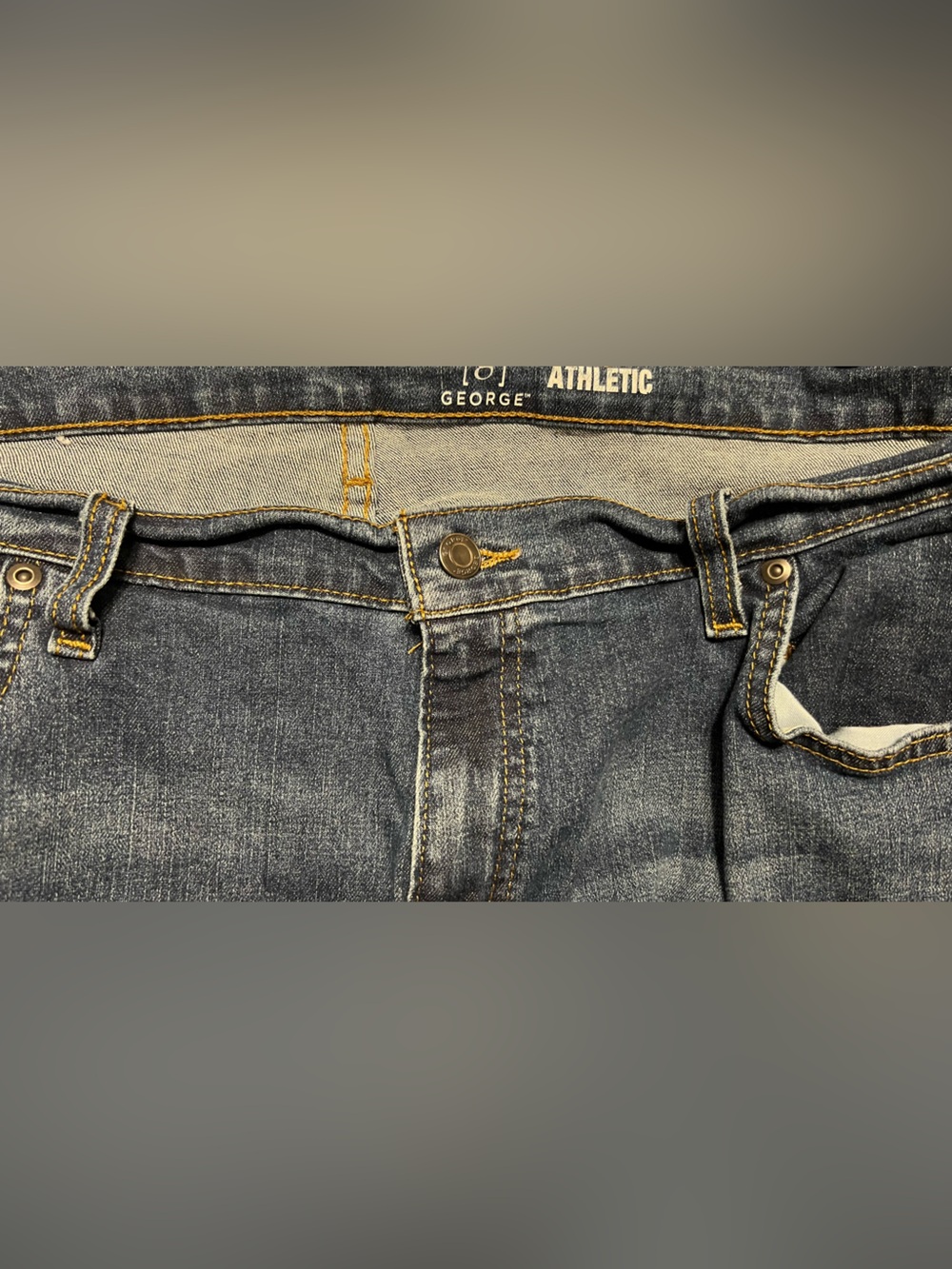 George Men’s Relaxed Fit Dark Blue Jeans
